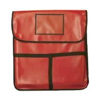 product of Thunder Group PLPB020 Red Pizza Delivery Bag, 20"x20"x5", Holds 2 18" Pizzas, Velcro Fasteners, Foam Insulated, Leatheroid PVC
