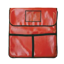 product of Thunder Group PLPB024 Red Pizza Delivery Bag, 24"x24"x5", Holds 2 22" Pizzas, Velcro Fasteners, Foam Insulated, Leatheroid PVC
