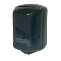product of Thunder Group PLPTD394 Paper Towel Dispenser, 9-1/2" x 8-1/2" x 13-1/2" Black Plastic Center-Pull Wall-Mount with Full-Swing Cover and Key Lock