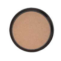 product of Thunder Group PLRT014BCK Non-Slip Serving Tray, 14" Diameter, Black ABS Plastic with Cork Bottom, Slip-Resistant Surface