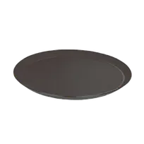 product of Thunder Group PLST1100BL Round Non-Slip Serving Tray, 11" Diameter, Black Polypropylene Construction, NSF Certified