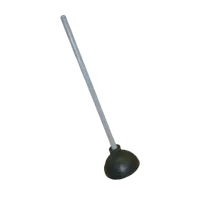 product of Thunder Group RYTP351A Toilet Plunger, 21" Long Wood Handle, Black Rubber Cup