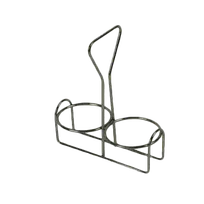 product of Thunder Group SLCJH002 Condiment Rack, Tabletop, Holds Two Condiment Jars (Not Included), Stainless