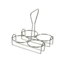 product of Thunder Group SLCJH004 Condiment Rack, Tabletop, Holds Four Condiment Jars (Not Included), Stainless