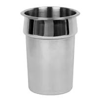 product of Thunder Group SLIP002 Inset Pan, 4 Quart, 7-3/8" Dia. X 8"H, Mirror-Polished Exterior And Satin Finish Interior