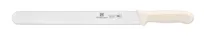 product of Thunder Group SLKF419WT Roast Beef Slicer, 12" Blade, White Polypropylene Handles, German Steel