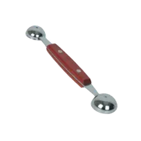 product of Thunder Group SLMLB002 Melon Baller, Dual Round Heads, Riveted Wooden Handle, Stainless Steel