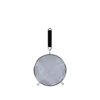 product of Thunder Group SLSTN5408PB Strainer, 8" Dia. Double Medium Mesh, Black Plastic Handle, Stainless Steel