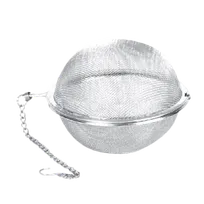 product of Thunder Group SLTB001 Tea Strainer, 2" Dia., Tea Ball With Chain And Mesh Lining