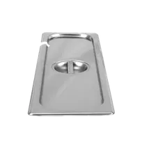 product of Thunder Group STPA5120CSL Steam Table Pan Cover, 1/2 Size Long, Long Side Slotted With Handle, Reinforced Corners