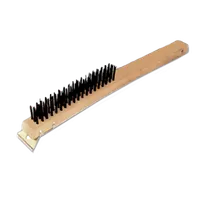 product of Thunder Group WDBS014 - 14" Heavy-Duty Wire Brush with Scraper, Wood Handle, Steel Bristles