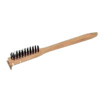 product of Thunder Group WDBS020H - 20" Wire Brush with Scraper, Wood Handle, Steel Bristles for Janitorial Use