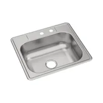 product of Elkay DSE12522MR2 Single Bowl Drop-In Stainless Steel Kitchen Sink, 25" X 22" / 20 Gauge - Center Drain