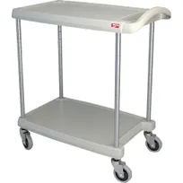 product of AllPoints 1267021 Metro Utility Cart, 2 Shelves, 31-1/2" x 18-5/8" x 35-1/2" H, Open Base, 200 lbs, Gray Polymer, NSF