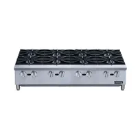 product of Dukers DCHPA48 48" Countertop Gas Hotplate with (8) Burners, Manual Controls, 224.000 BTU