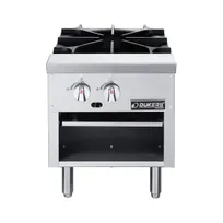 product of Dukers Appliance Co DCSPA1 18" (1) Cast Iron 3-Ring Burner Gas Stock Pot Range, 80.000 BTU