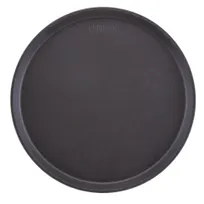 product of Cambro 1400TL110 - 14" Black Round Non-Skid Tray, Treadlite Fiberglass, Stacking Lugs, Dishwasher Safe, NSF Certified