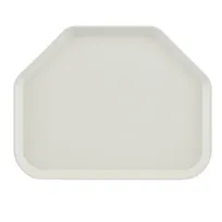 product of Cambro 1418TR148 Trapezoid Serving Tray, 14" x 18", White Fiberglass, NSF, Dishwasher Safe
