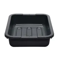 product of Cambro 1520CBP110 Cambox 1-Compartment Bus Box, 15-5/16"L x 19-15/16"W x 4-15/16"H, Hi-Gloss Plastic, Black