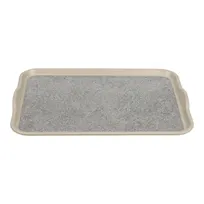 product of Cambro 1520VCRST380 Rectangular Tray 15" x 20", Ivory Sahara Finish, Non-Skid, Dishwasher Safe