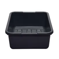 product of Cambro 21157CBP110 Cambox Bus Box, 15-3/16"L x 20-3/16"W x 6-15/16"D, Black Hi-Gloss Plastic, 1-Compartment
