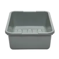 product of Cambro 21157CBP180 Cambox Bus Box, 15-3/16"L x 20-3/16"W x 6-15/16"D, Light Gray, Hi-Gloss Plastic, 1-Compartment