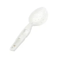 product of Cambro SPOP11CW148 - 11" White Plastic Serving Spoon, Perforated, Notched, Hole, NSF