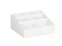 product of Cal-Mil 1260-15 Classic Adjustable Condiment Organizer, 12"W X 12"D X 5.5"H, Adjustable Section Dividers