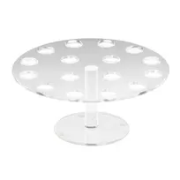 product of Cal-Mil 1265 Ice Cream Cone Pedestal Clear Acrylic 12" Dia x 7" H Holds 16 Cones 1-1/4" Hole