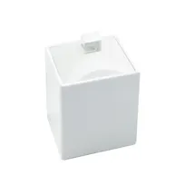 product of Cal-Mil 1432-15 12-Oz White Cube Storage Jar, 4"W x 4"D x 4"H, Melamine, Solid Lid