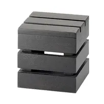 product of Cal-Mil 1944-6-96 Midnight Bamboo Crate Riser, 6"W X 6"D X 6"H, Square, Flip To Utilize As A Basket