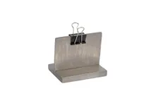 product of Cal-Mil 2036-32-110 Aspen Clip Sign Holder, 2" x 4" x 3-1/4" Gray Wood Display, 4" Width, 3" Height