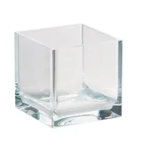 product of Cal-Mil 22055-4-12 Square Polycarbonate Storage Jar, 4" W x 4" D x 4" H, Clear, Food-Safe Design