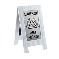 product of Cal-Mil 22094 Wet Floor Sign - 13"W x 17"D x 23"H A-Frame, Stainless Steel, Silver Caution Plates