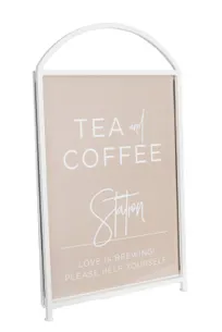 product of Cal-Mil 22409-811-15 Arched Card Holder, 8.5" X 11"H, Clear Acrylic With Iron Frame, White Finish