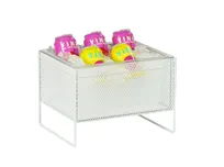 product of Cal-Mil 22907-10-15 Juno Ice Box Beverage Tub, 13" W x 10" D x 9.5" H, White Metal Construction