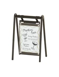 product of Cal-Mil 23160-47-13 Onyx Hanging Signage, 5.5"W x 3"D x 10"H, Acrylic, Black Powder-Coated Metal