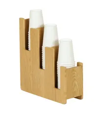 product of Cal-Mil 23187-21 Sydney 3-Step Lid/Cup Holder, 5" W x 16" D x 12" H, Oak Finish