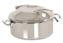 product of Cal-Mil 23406-49 Induction Chafing Server, 13" W x 8" H Pot, 5L Capacity, Silver Finish, Close Lid