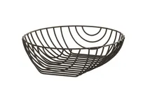 product of Cal-Mil 23758-14-13 Madison Coupe Wire Basket, 14.25"W x 14.25"D x 4.25"H, Black Wire