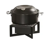 product of Cal-Mil 23803-13 Chafing Dish Heater, 11" x 11" x 5.5" Black Powder-Coated, Wind Guard, Buffet
