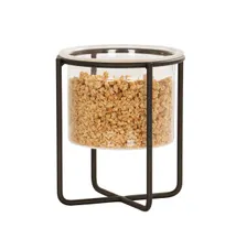 product of Cal-Mil 23810-8-12 Countertop Cereal Jar, 8.25" Dia x 5" H, Plastic, SS Base, Fits 23791 Frames