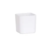 product of Cal-Mil 24021-4-15 Hudson Jar, 3.75" W x 3.75" D x 3.75" H, White Melamine, Dishwasher Safe