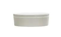 product of Cal-Mil 24126-9-102 Bento Box, 9" Dia. X 3"H, Round, Dishwasher Safe, Melamine, Ash