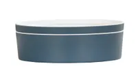 product of Cal-Mil 24126-9-111 Bento Box, 9" Dia., Round, 3"H, Dishwasher Safe, Melamine, Stone Blue