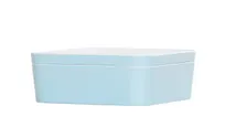 product of Cal-Mil 24130-8-127 Bento Box, Square, 8.25"W x 8.25"D x 3"H, Ocean Blue Melamine