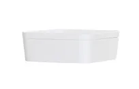 product of Cal-Mil 24130-8-15 Bento Box, 8.25"W x 8.25"D x 3"H, Square, Dishwasher Safe, Melamine, White