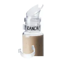 product of Cal-Mil 3300-28CLIP Dressing Bottle Clip, 2-1/4" Diameter, Clear Polycarbonate