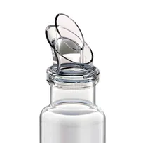 product of Cal-Mil 3300-28NODRIP - Clear Dripless Pour Lid For 16-Ounce Salad Dressing Bottle, Spout Design