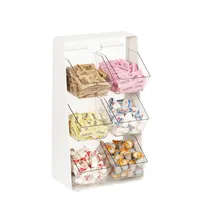 product of Cal-Mil 3569-6-15 Black Condiment Holder Tray, 13.25"W x 7"D x 23.25"H, Plastic Compartments